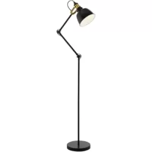 Image of Eglo - thornford Black & Bronze Floor Lamp - Black and bronze