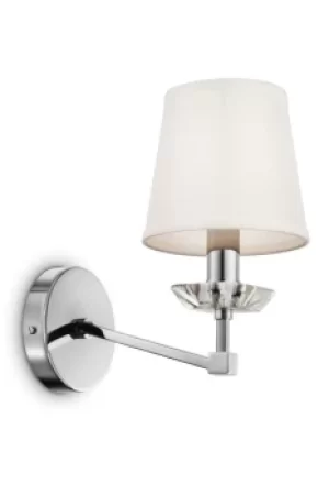 Image of Classic Beira Nickel Wall Lamp with Shade