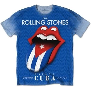 Image of The Rolling Stones - Havana Cuba Unisex Small T-Shirt - Sublimated,White