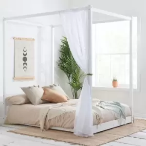 Image of Olivia's Dante Four Poster Bed in White / Kingsize