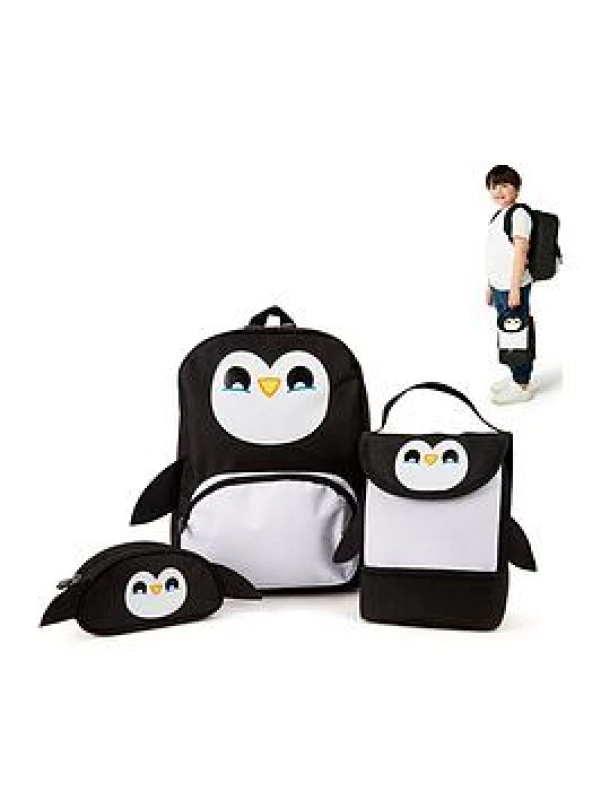 Image of Zappi Baby Penguin Animal Backpack Set Stationery Gift Sets One size Black 72961103000