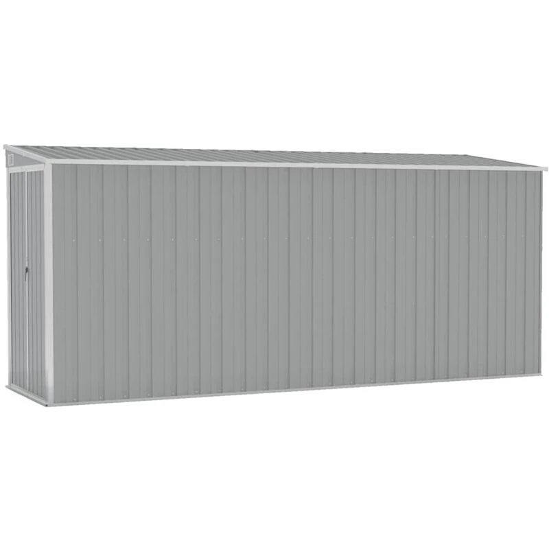 Image of VIDAXL Vidaxl - Wall-mounted Garden Shed Grey 118x382x178cm Galvanised Steel 8720286513057