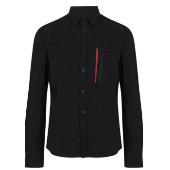 Image of Hugo Egan Longsleeve Shirt - Black