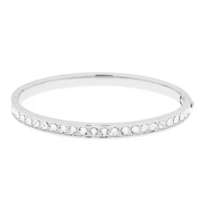 Image of Ted Baker Ladies Silver Plated Clemara Hinge Crystal Bangle