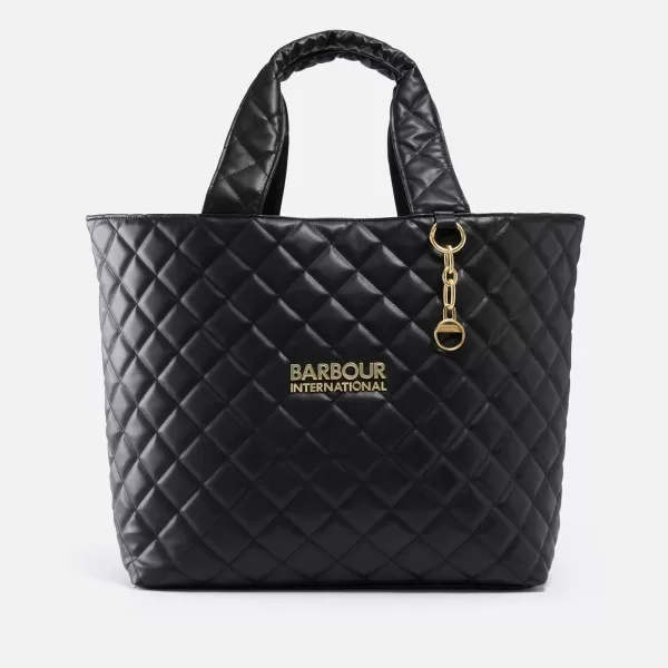 Image of Barbour International Battersea Quilted Faux Leather Tote Bag