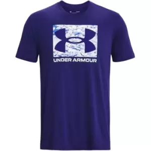 Image of Under Armour ABC Camo Boxed Logo Short Sleeve - Blue