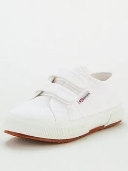 Image of Superga Girls 2750 Cotj Strap Classic Plimsoll Pumps - White