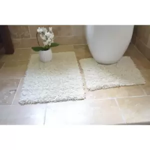Image of Rapport Home Furnishings 2 Piece Cotton Twist Bath Set Cream