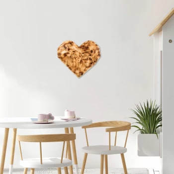 Image of Heart 2 - Walnut Walnut Decorative Wooden Wall Accessory