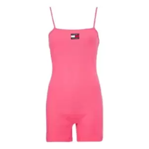 Image of Tommy Jeans Strappy Badge Bodysuit - Pink