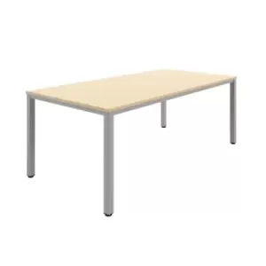 Image of Tc Fraction Infinity 200 x 100 Meeting Table - Maple with Silver Legs