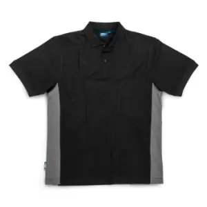 Image of Tough Grit 224532 2-Tone Polo Black / Charcoal M