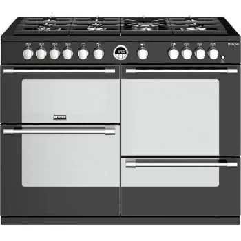 Image of Stoves Sterling S1100G 110cm Gas Range Cooker with Electric Grill - Black - A/A/A Rated