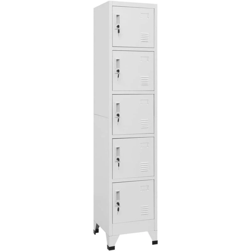 Image of VIDAXL Locker Cabinet Light Grey 38x40x180cm Steel Vidaxl 8720286700952