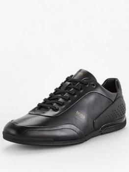 Image of Hugo Boss Saturn Low Leather Trainers Size 7 Men