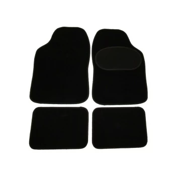 Image of Luxury Universal Mat Set - Red Stitching - Black - 4 Piece - UM14 - Polco