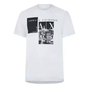 Image of Armani Exchange Photo T Shirt - White