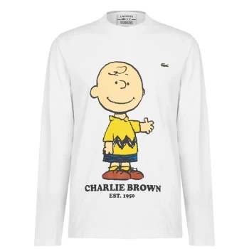 Image of Lacoste Long Sleeve T Shirt - White