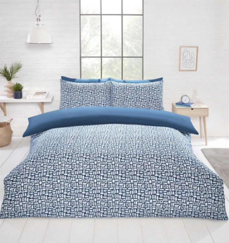 Image of Rapport Home Pebbles Duvet Set Single Blue PEBBLESINGBlue