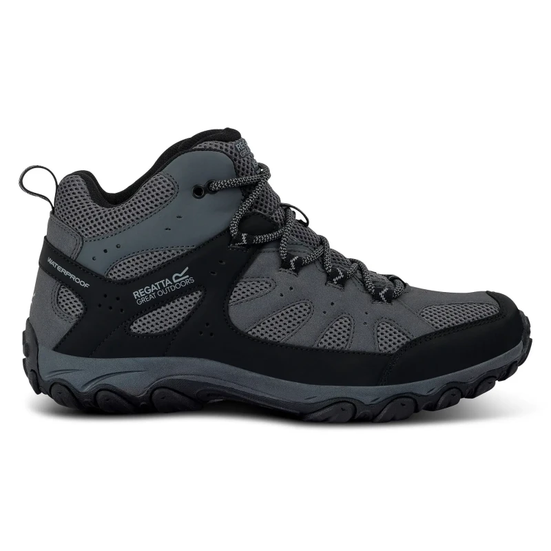 Image of Regatta Regatta Men Edgepoint Breathable Waterproof Mid Walking Boots in Grey Size: 11 Grey 11 Male 5063516062806