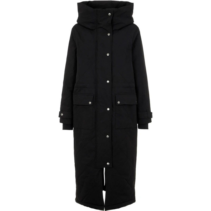 Image of Object Katie Long Coat - Black 8