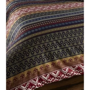 Image of Luxury Indian Ethnic Print King Bed Duvet Quilt Cover Bedding Set Orkney Multi