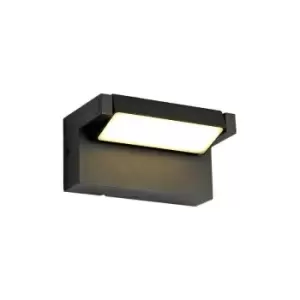 Image of Luminosa Lighting - Wall Down Lamp Adjustable, 1 x 10W LED, 3000K, 720lm, IP54, Graphite Black
