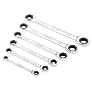 Image of Draper HI-TORQ Metric Double Ratchet Ring Spanner Set (6 Piece)