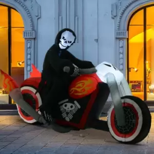 Image of HOMCOM 180L x 55W x 120H cm Inflatable Grim Reaper Halloween Decoration