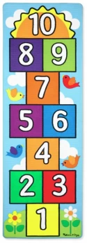 Image of Melissa and Doug Hop And Count Hopscotch Rug Game.