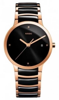 Image of Rado Centrix L Automatic Ceramic Black Dial Mens Watch