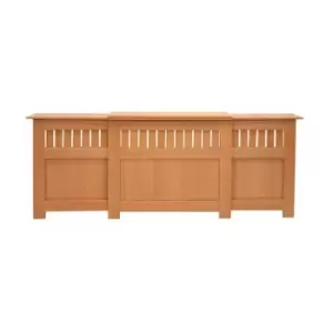 Image of Panel Grill Oak Effect Radiator Cover - Adjustable - Oak - Jack Stonehouse