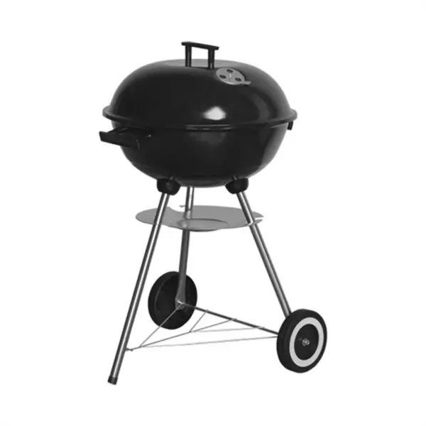 Image of GardenKraft 17" Enamel Kettle BBQ Grill With Lid