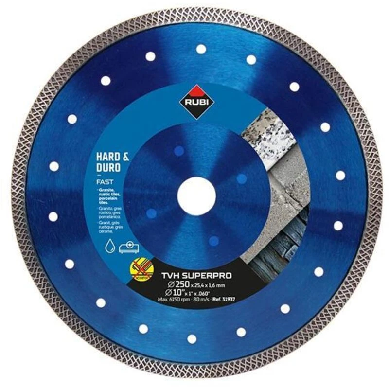 Image of Rubi Rubi - 31937 TVH250 superpro Diamond Blade 250mm RUB31937 31937