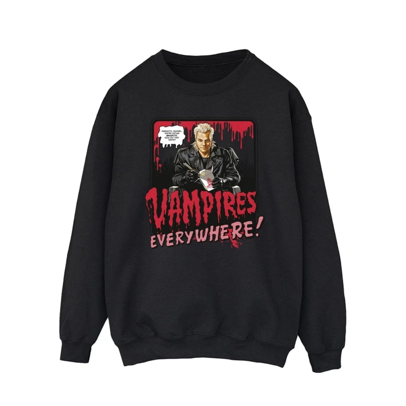 Image of The Lost Boys The Lost Boys Men Vampires Everywhere Sweatshirt in Black Size: Small Black S Male 5063376723107