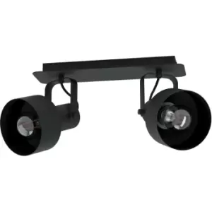 Image of Eglo Bimeda White Metal 3 Light (inclusive) Ceiling Fitting - black