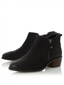 Image of Dune London Putnam Reptile Embossed Cropped Ankle Boot