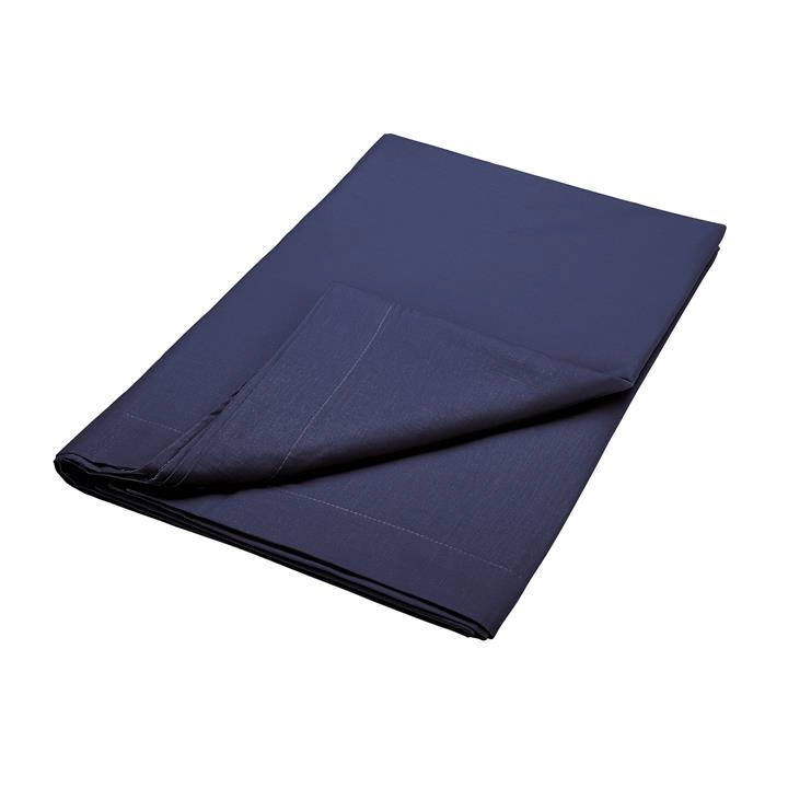 Image of Bedeck of Belfast Dark Blue Pima Cotton 200 Thread Count Kateri' Flat Sheet - double