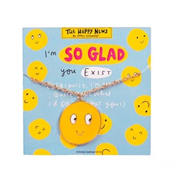 Image of Happy News Enamel Necklace - So Glad You Exist (Pack of 4)