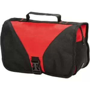 Image of Bristol Folding Travel Toiletry Bag - 4 Litres (Pack of 2) (One Size) (Red/Black) - Shugon