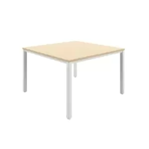 Image of Tc Fraction Infinity 120 x 120 Meeting Table - Maple with White Legs
