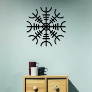 Image of Helm Of Awe Black Decorative Metal Wall Accessory