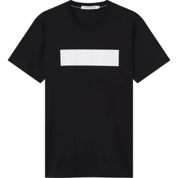 Image of Calvin Klein Jeans Block Logo T Shirt - CK Black