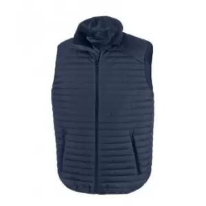 Image of Result Adults Unisex Thermoquilt Gilet (L) (Navy/Navy)