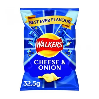 Image of Walkers Cheese and Onion Crisps 32.5g Pack of 32 121796