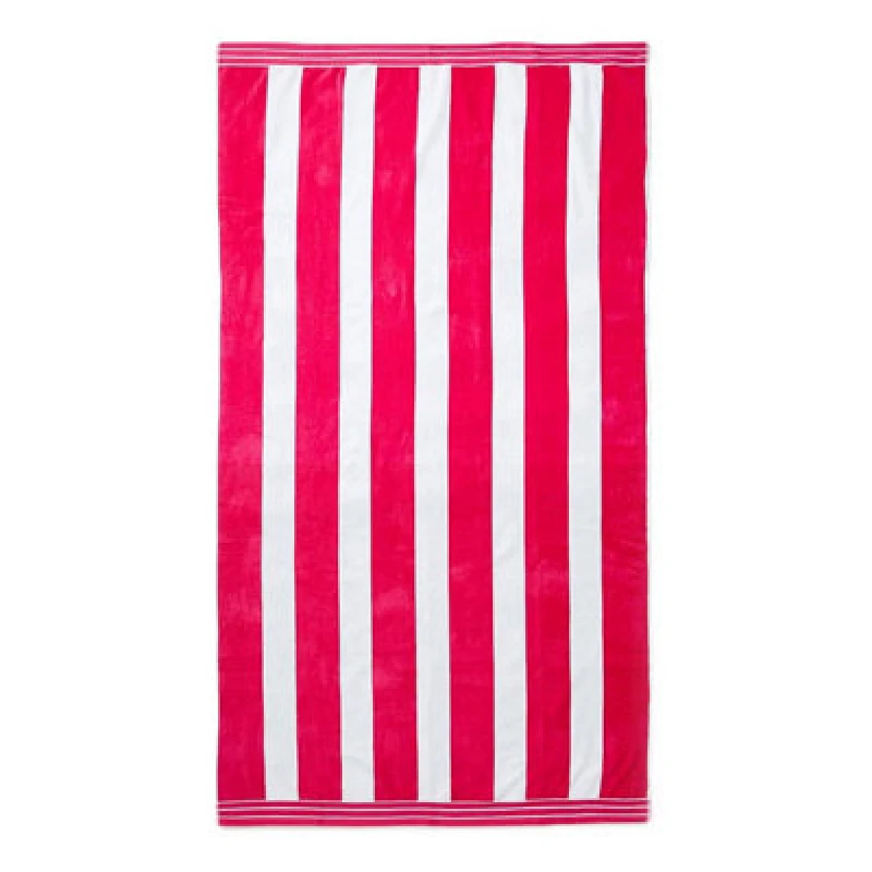 Image of Allure Bath Fashions Jumbo Cabana Stripe Beach Towel - Pink