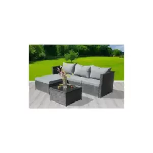Image of BIRCHTREE Rattan Furniture Set RFS01 Black