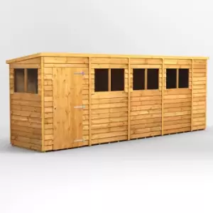 Image of 18x4 Power Overlap Pent Garden Shed
