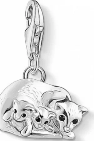 Image of Ladies Thomas Sabo Sterling Silver Charm Club Cats Charm 1335-041-11