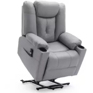 Image of More4homes - afton electric fabric single motor riser recliner lift mobility tilt chair grey - Grey